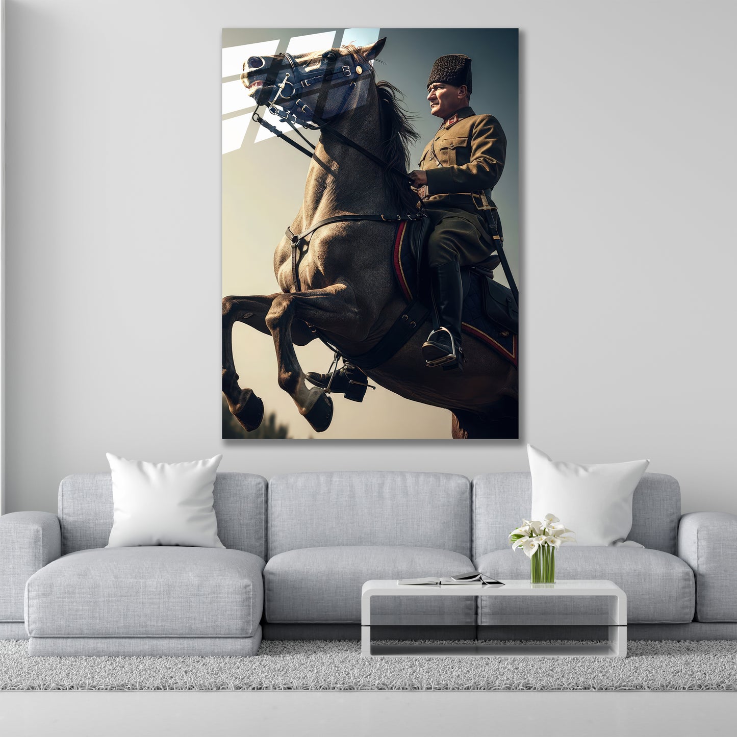 Atatürk Cam Tablo | Atlı Atatürk