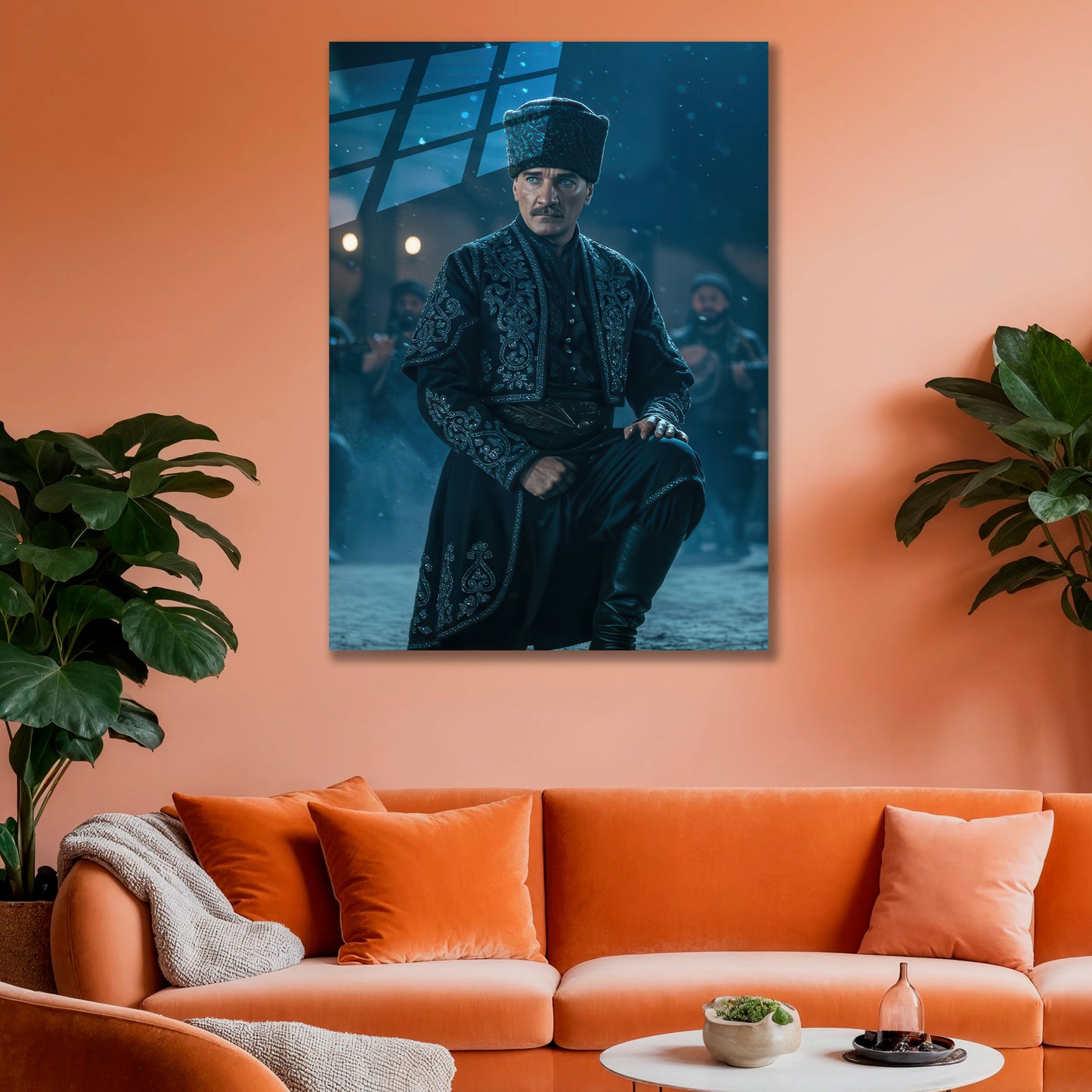 Atatürk Cam Tablo | Efe kıyafetli