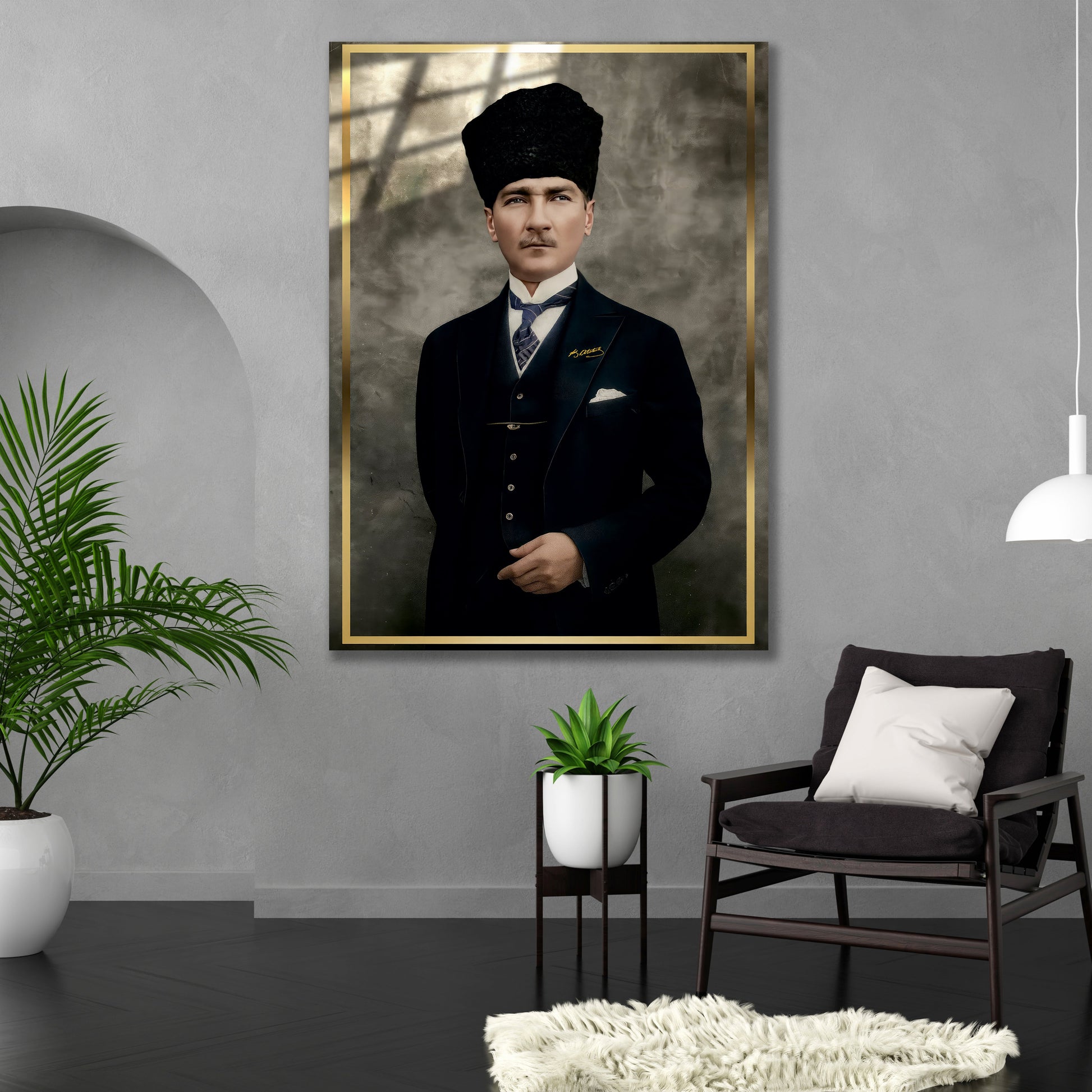 Atatürk Cam Tablo dekorica