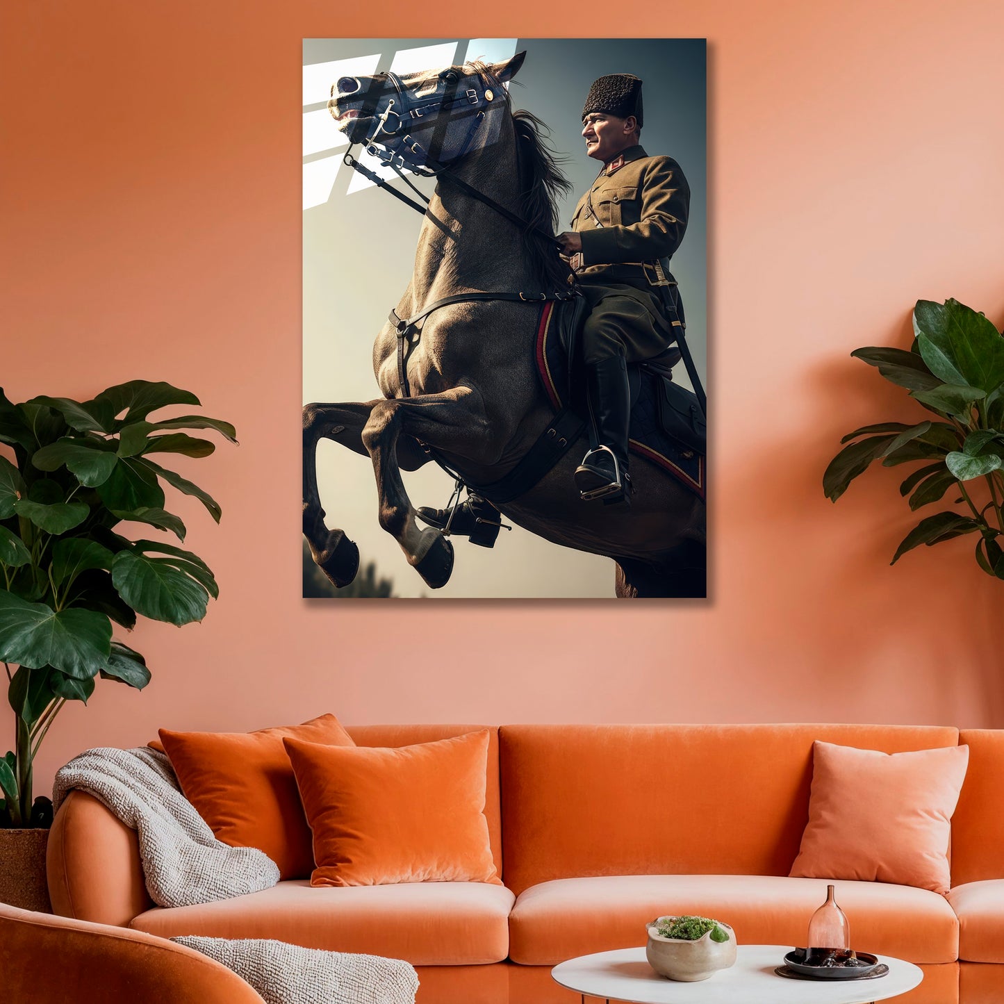 Atatürk Cam Tablo | Atlı Atatürk