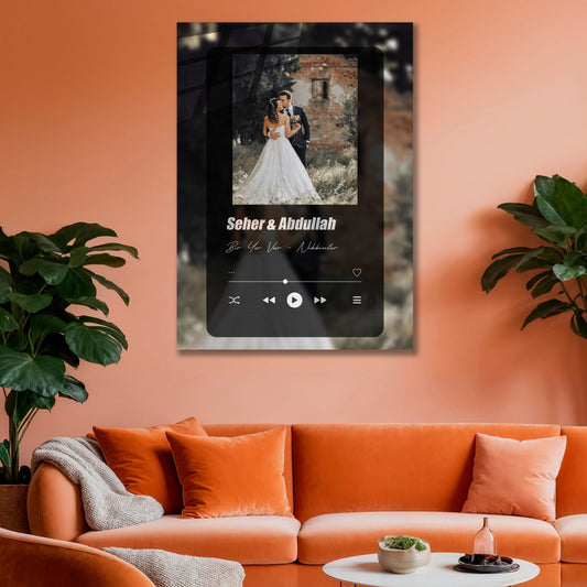 Kişiye Özel Cam Tablo | Spotify Tasarım dekorica