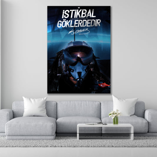 Türkçü Cam Tablo | İstikbal Göklerdedir dekorica