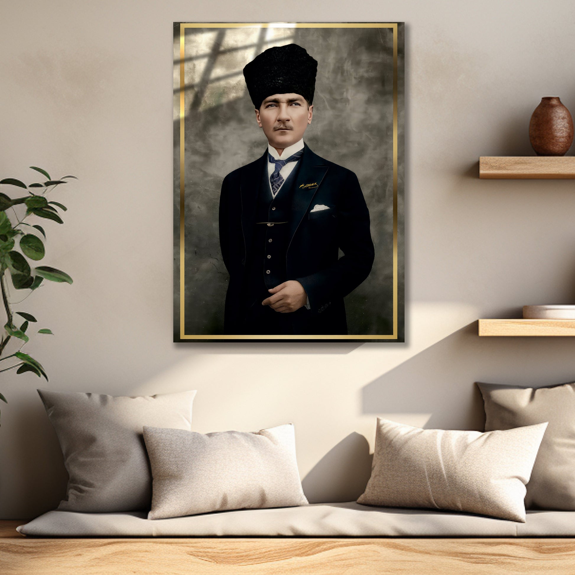 Atatürk Cam Tablo dekorica