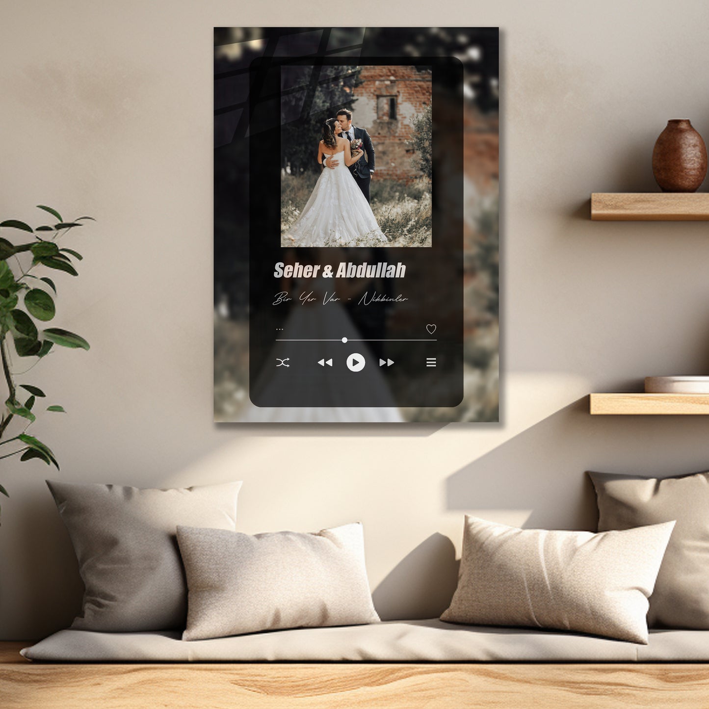 Kişiye Özel Cam Tablo | Spotify Tasarım