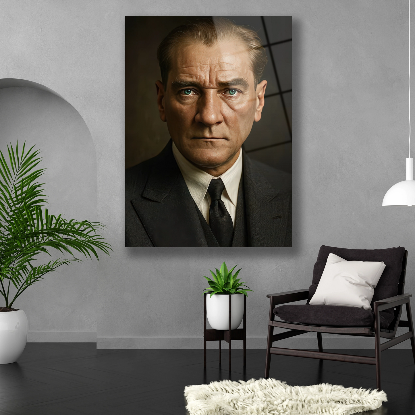 Atatürk vizyonuyla cam tablo