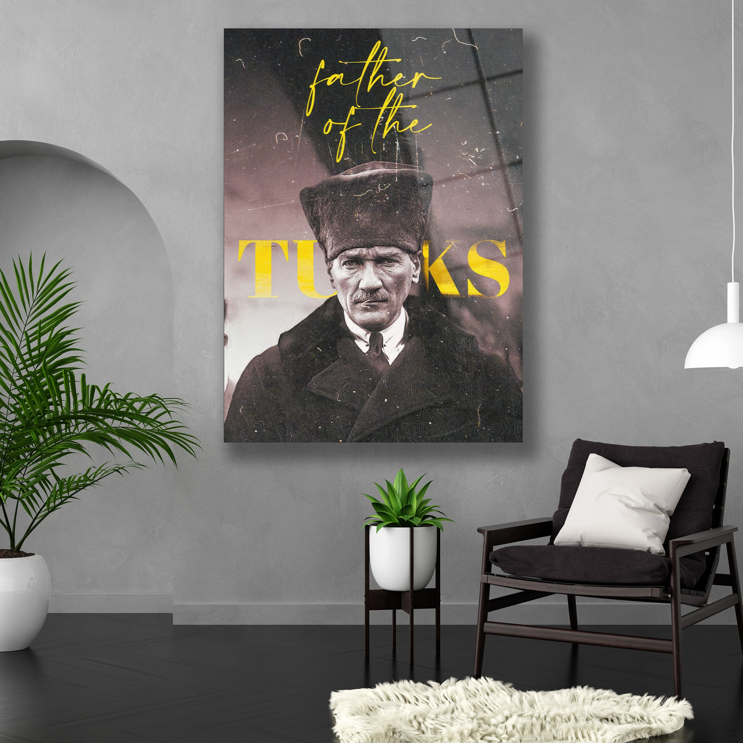 sinematik atatürk cam tablo