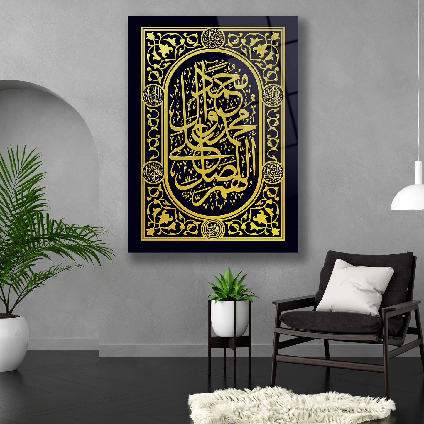 fetih ve saff suresi arapça cam tablo