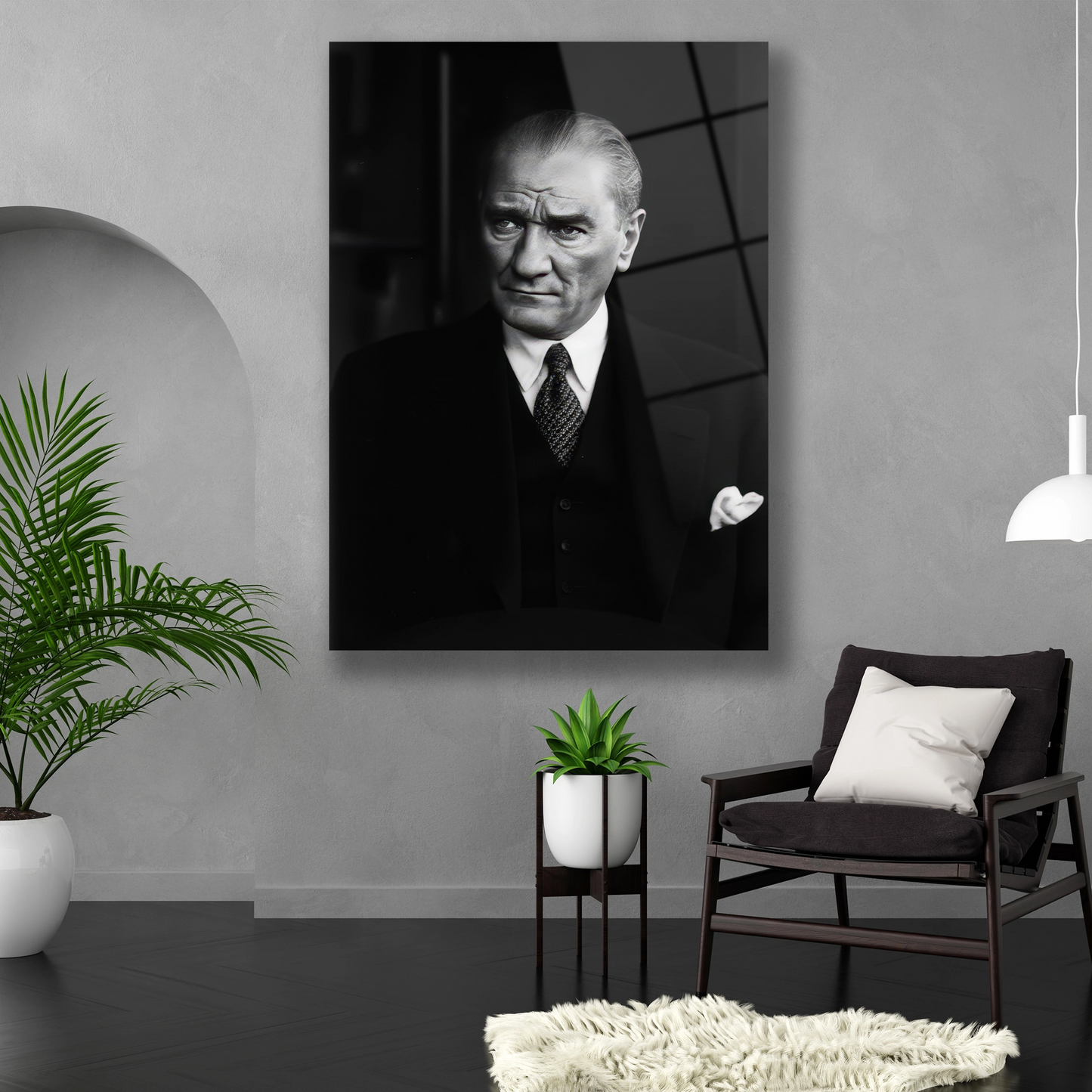 Barış insanı Atatürk cam tablo