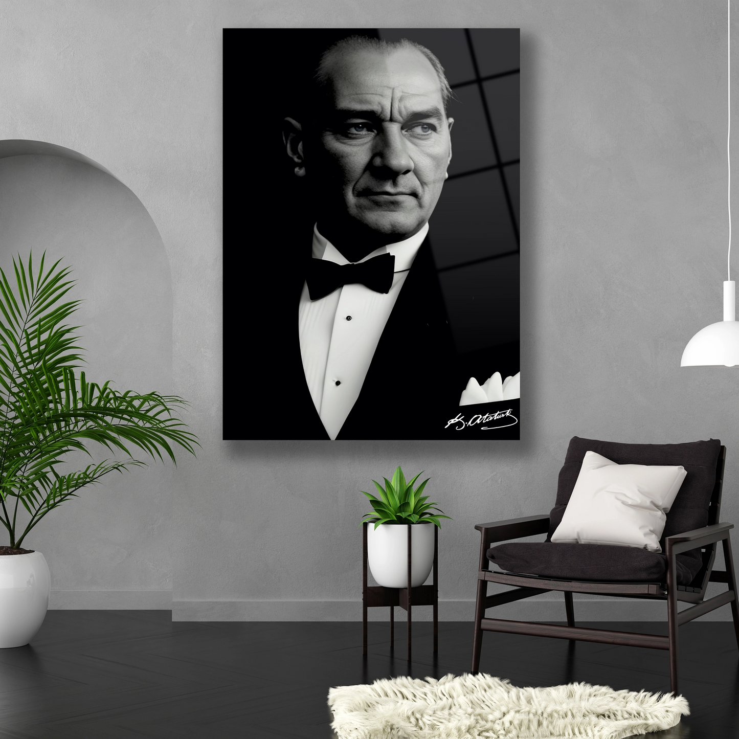 Ne Mutlu Türküm Diyene cam tablo