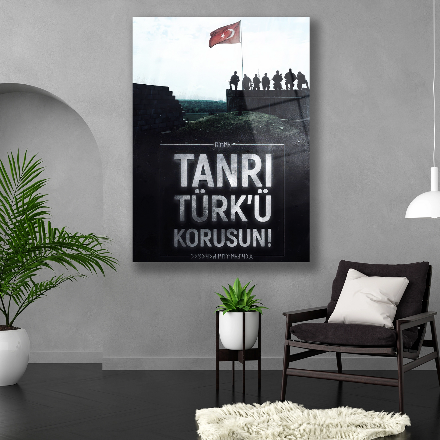 tanrı türkü korusun cam tablo