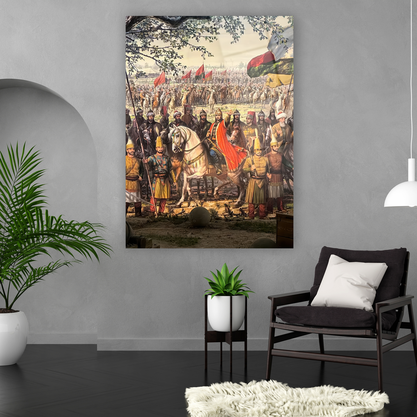 ofis ve makam odası için tarihi zafer temalı lüks tablo