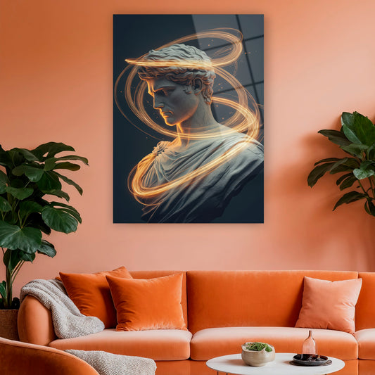 modern dijital sanat roma büstü duvar dekoru