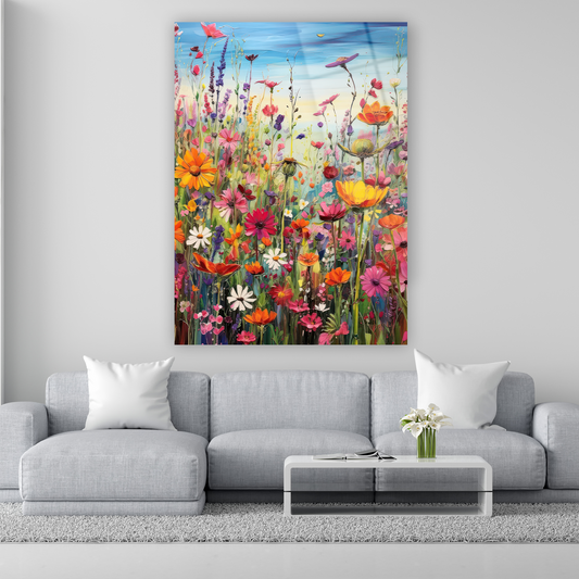 impasto tekniği bahar manzarası poster