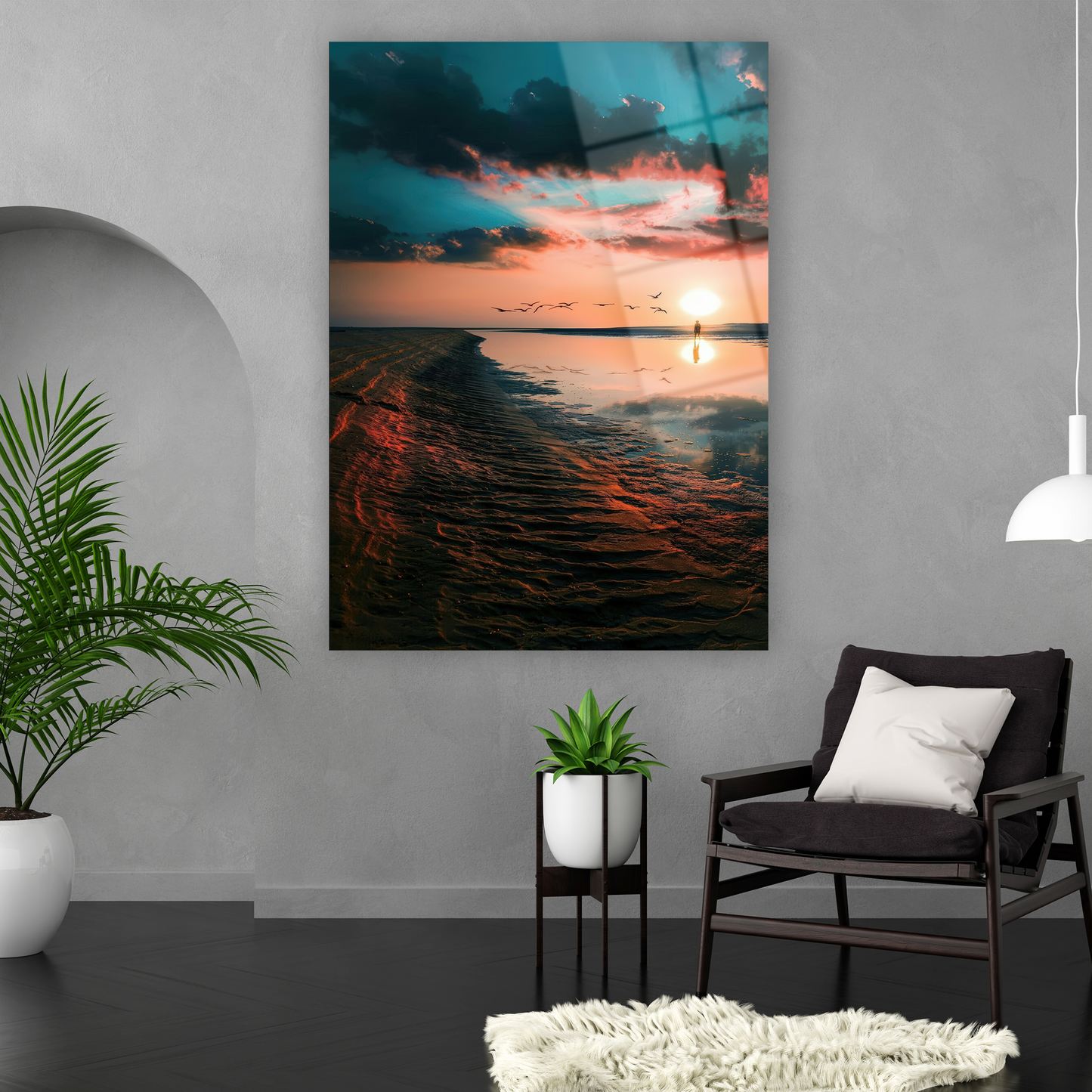 salon ve yatak odası için huzur veren sonsuzluk temalı lüks tablo