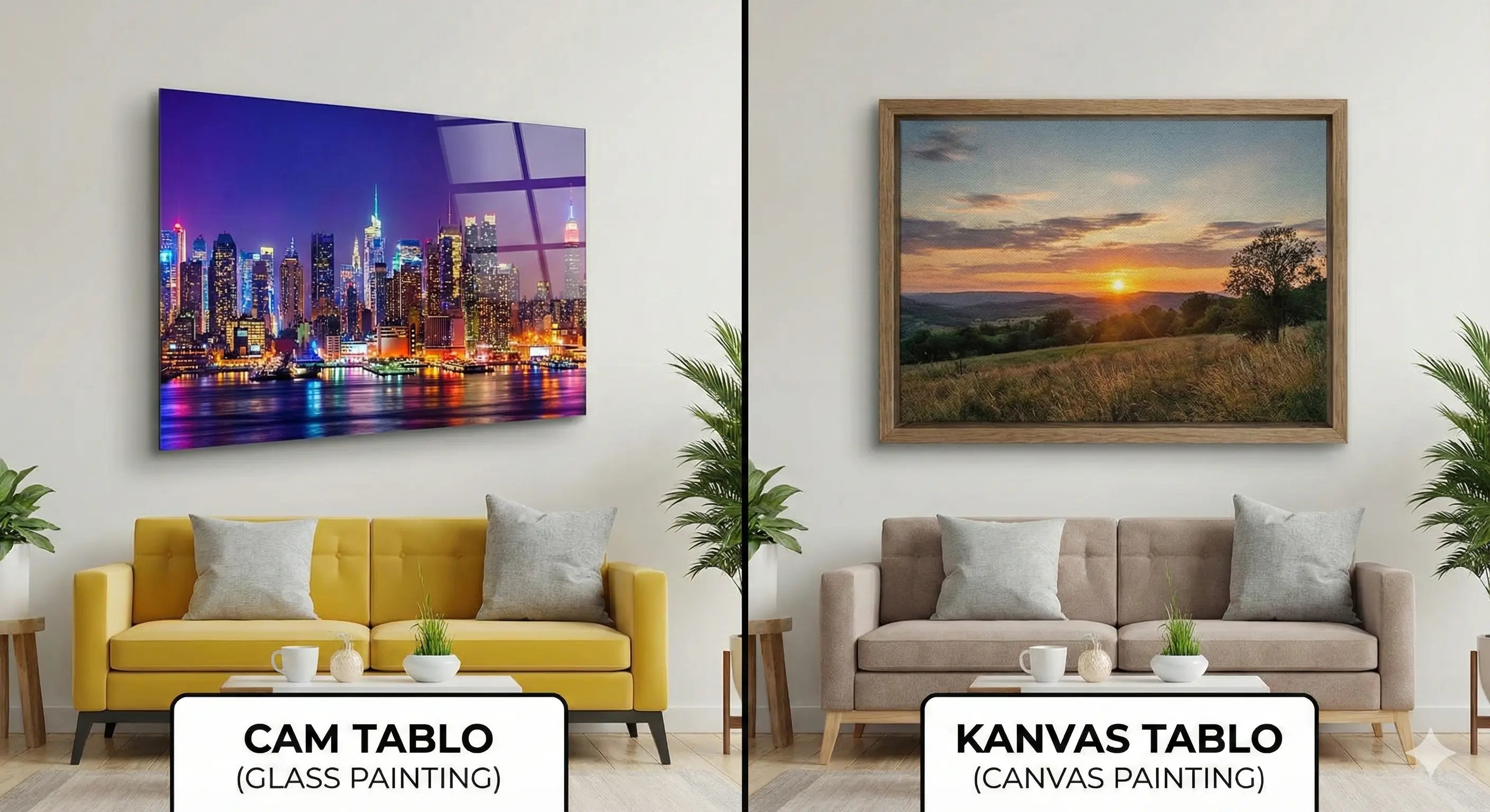 Cam Tablo mu Kanvas Tablo mu? Hangisi Daha Dayanıklı ve Şık? Dekorica