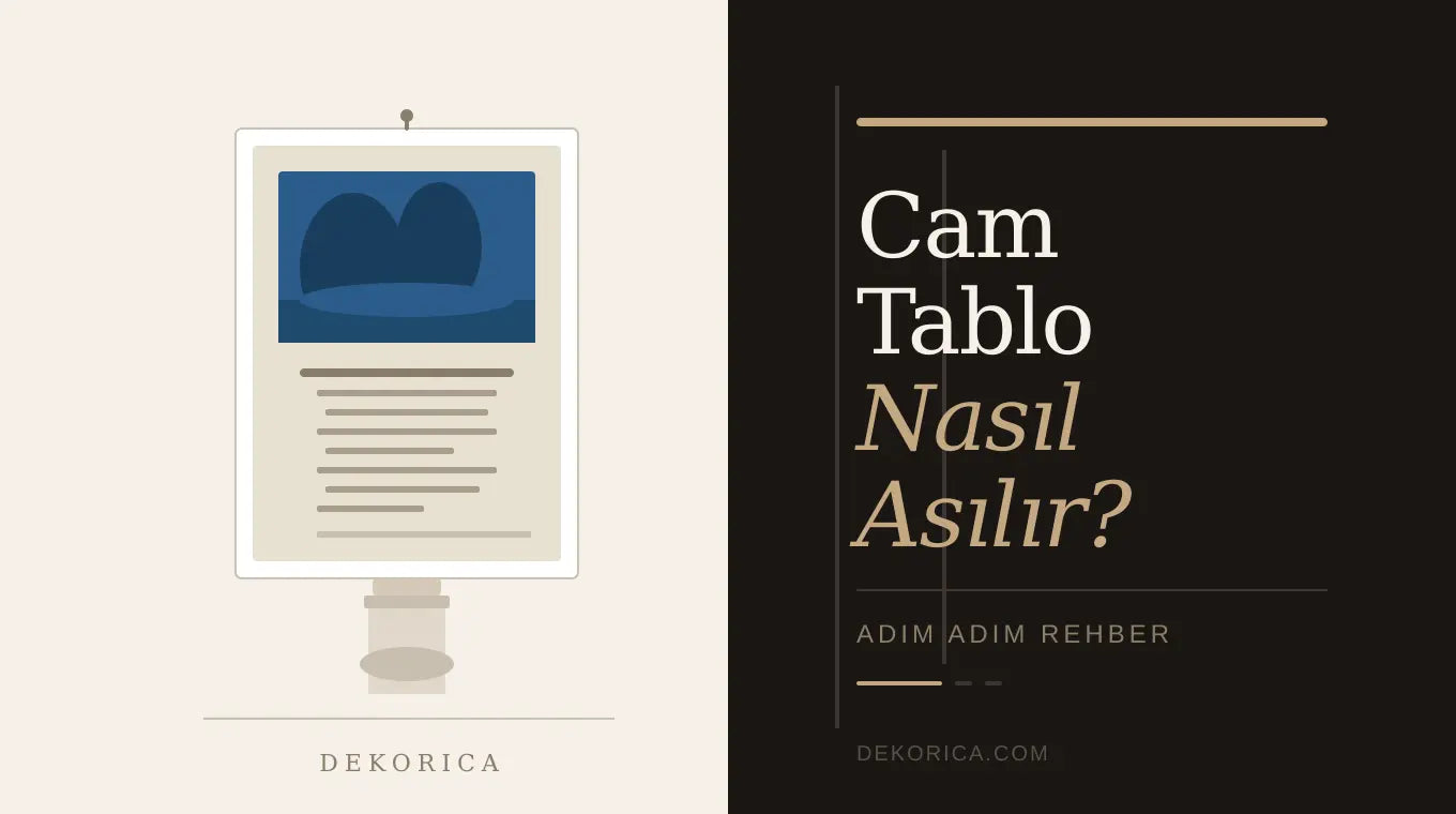 Cam Tablo Nasıl Asılır? Adım Adım Rehber (Düşmeden, Çatlamadan)
