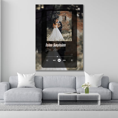 Kişiye Özel Cam Tablo | Spotify Tasarım dekorica