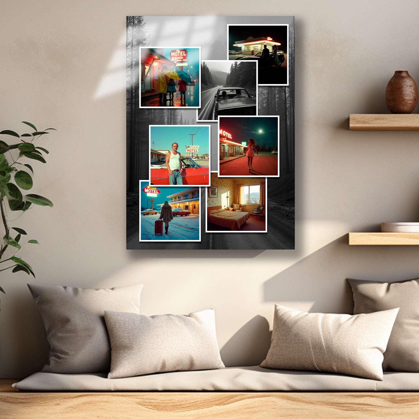 kişiye özel kolajlı cam tablo