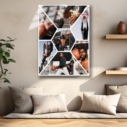 Kişiye Özel Cam Tablo | Altıgen Kolaj