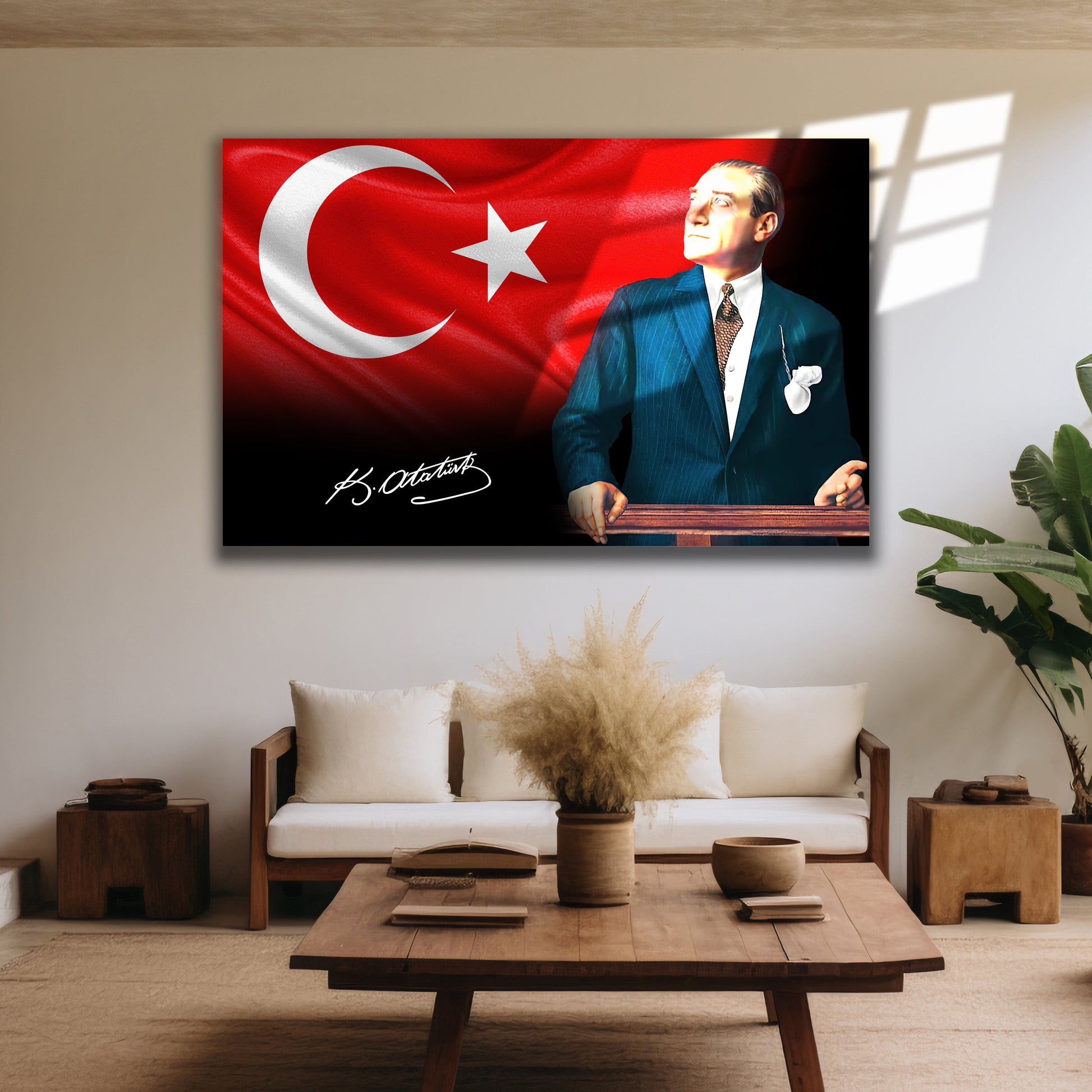 Atatürk Cam Tablo dekorica