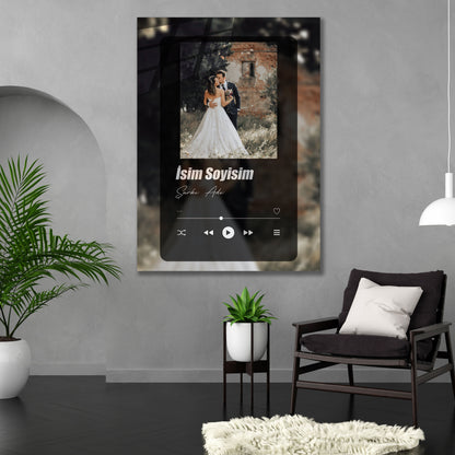 Kişiye Özel Cam Tablo | Spotify Tasarım dekorica