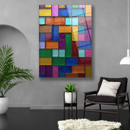 Modern Mozaik Cam Tablo