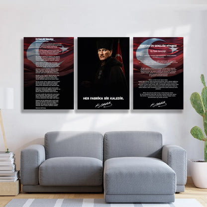 atatürk set cam tablo