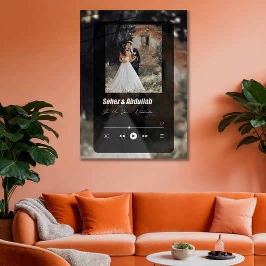 Kişiye Özel Cam Tablo | Spotify Tasarım