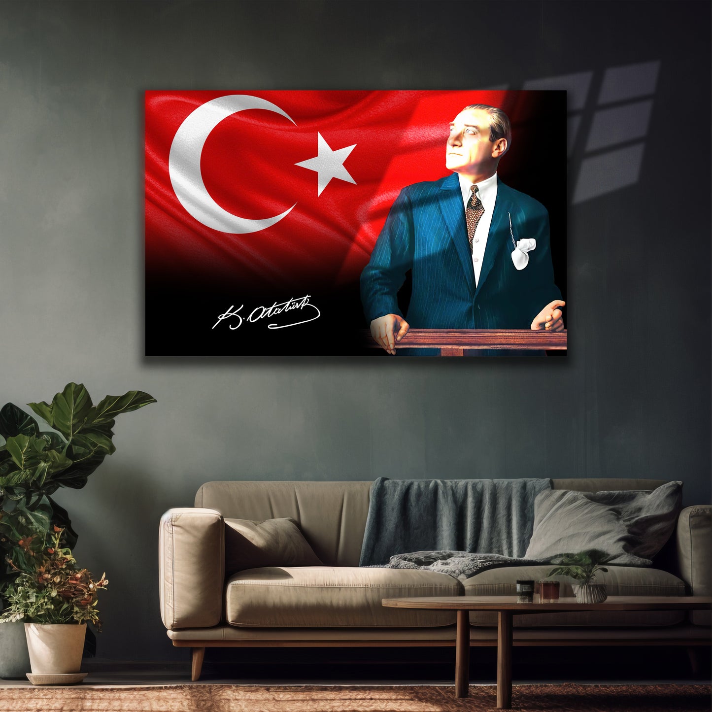 Atatürk Cam Tablo dekorica