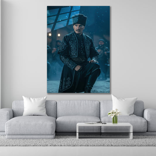 Atatürk Cam Tablo | Efe kıyafetli