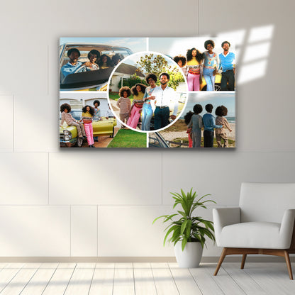 büyük kolaj cam tablo