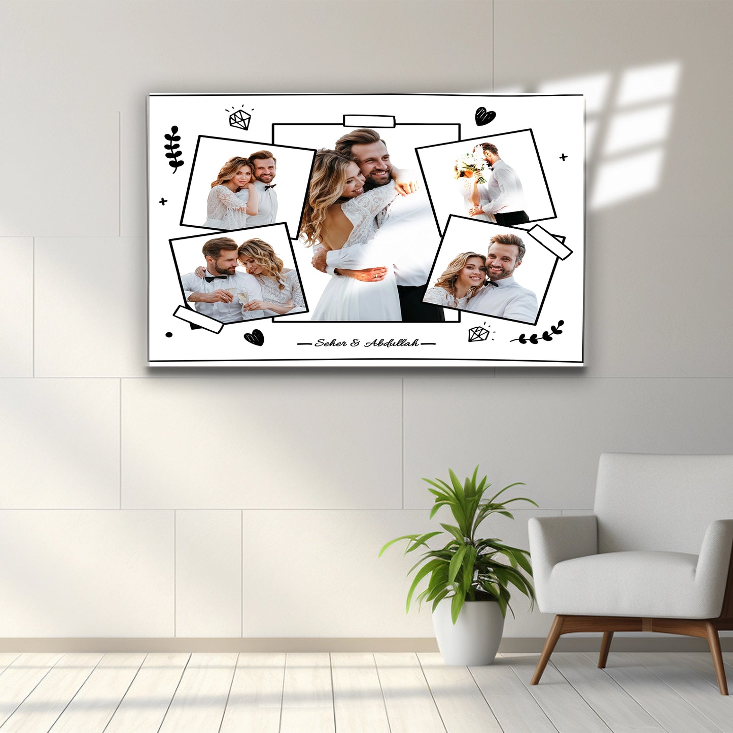 gelin damat kolaj cam tablo