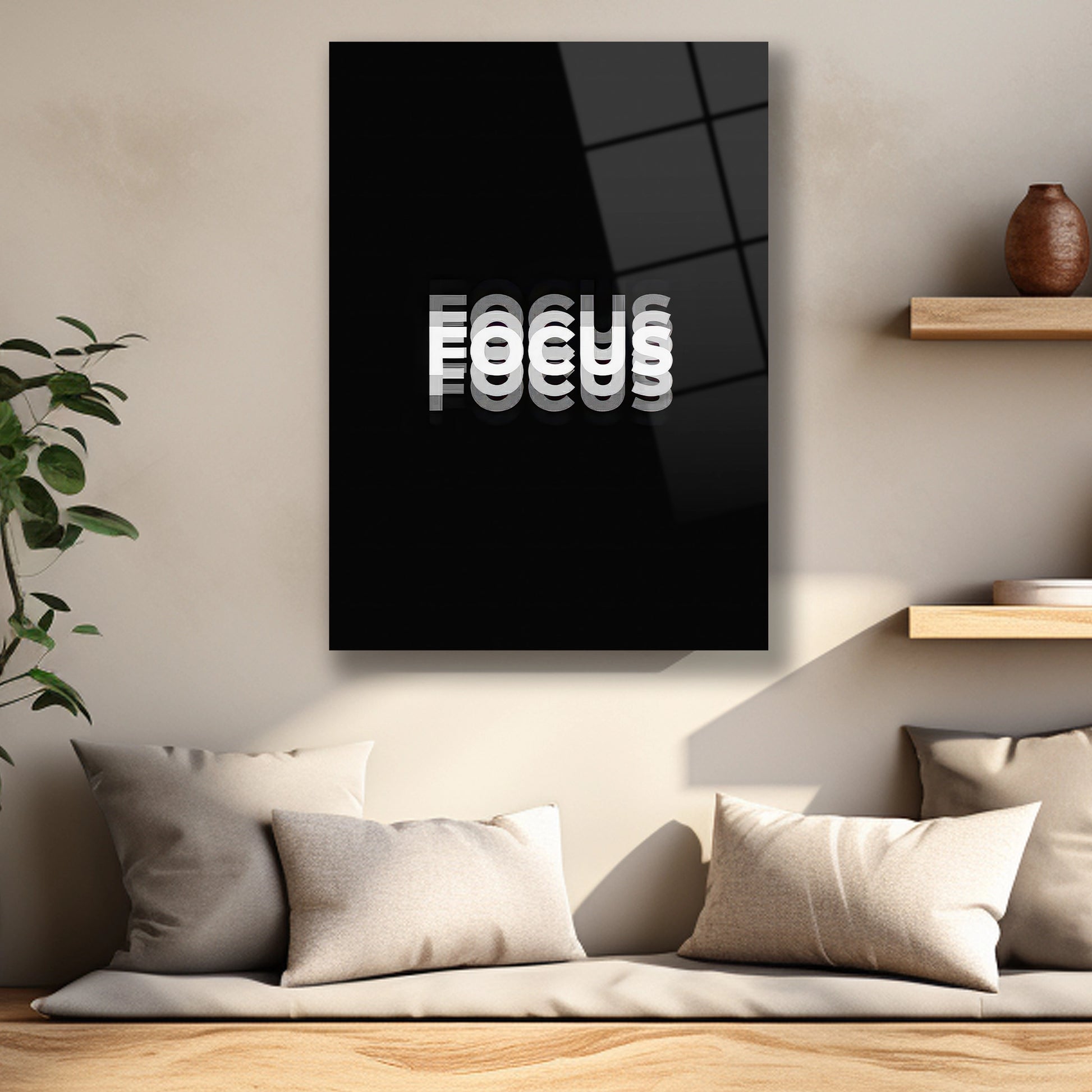 UV Baskı Focus Cam Tablo Ofis Duvar Sanatı