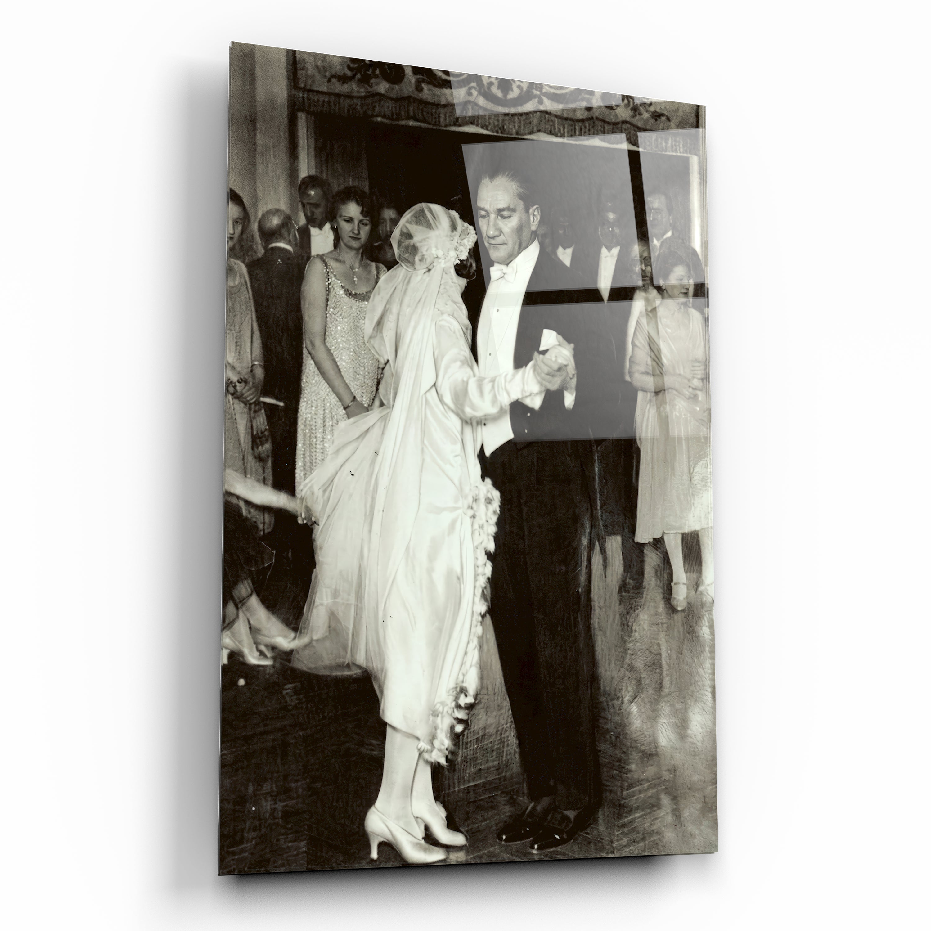 Atatürk Cam Tablo - Atatürk Düğün Portresi
