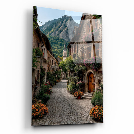 Sokak Manzarası Cam Tablo