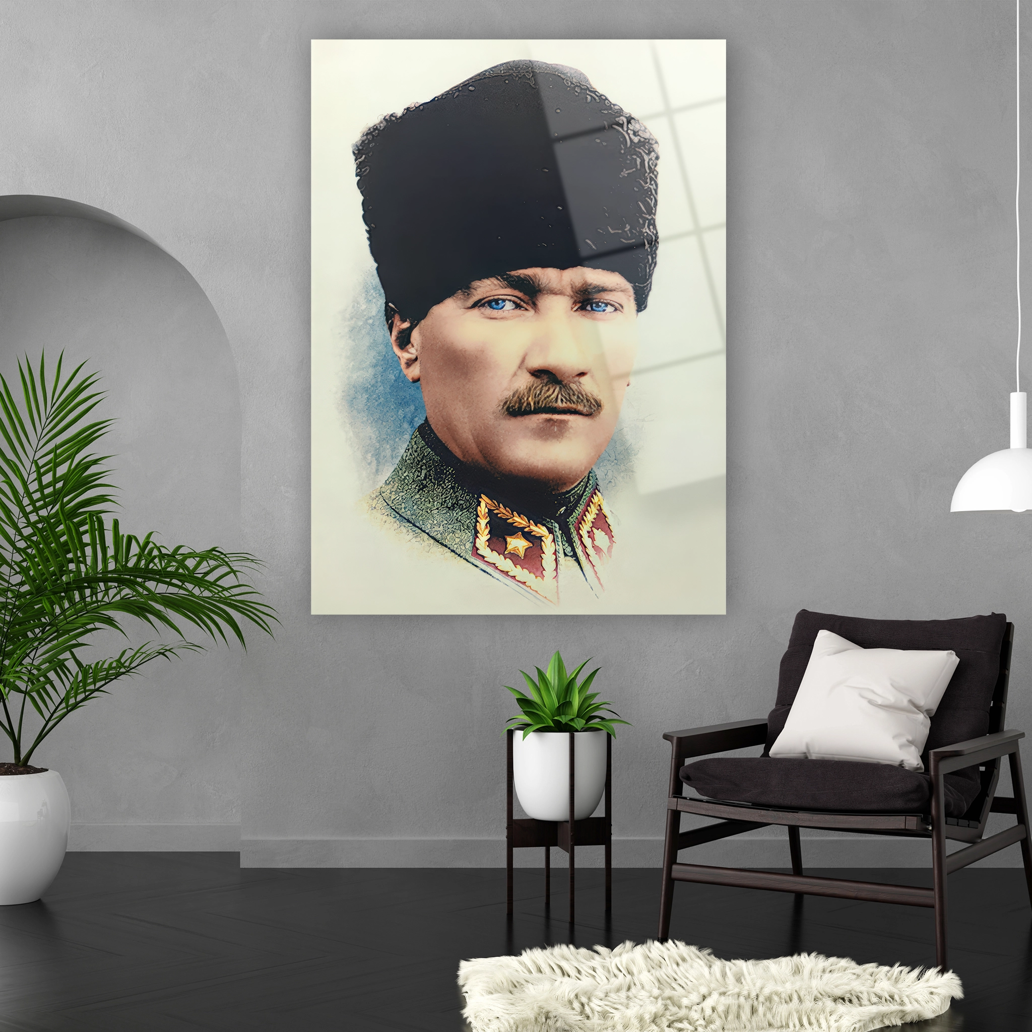 tarihi askeri portre lüks ofis dekorasyonu denizli üretimi