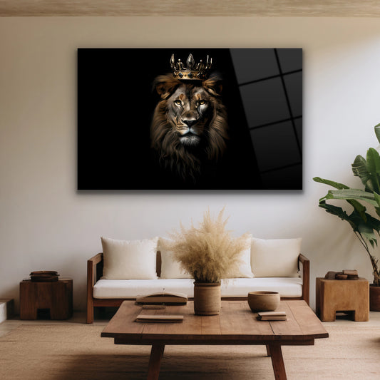 Karanlık mod aslanlı duvar dekorasyonu