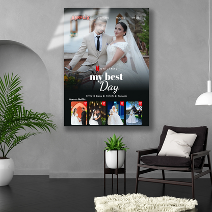 aşkflix kişisel cam tablo