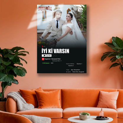 loveflix kişiye özel cam tablo