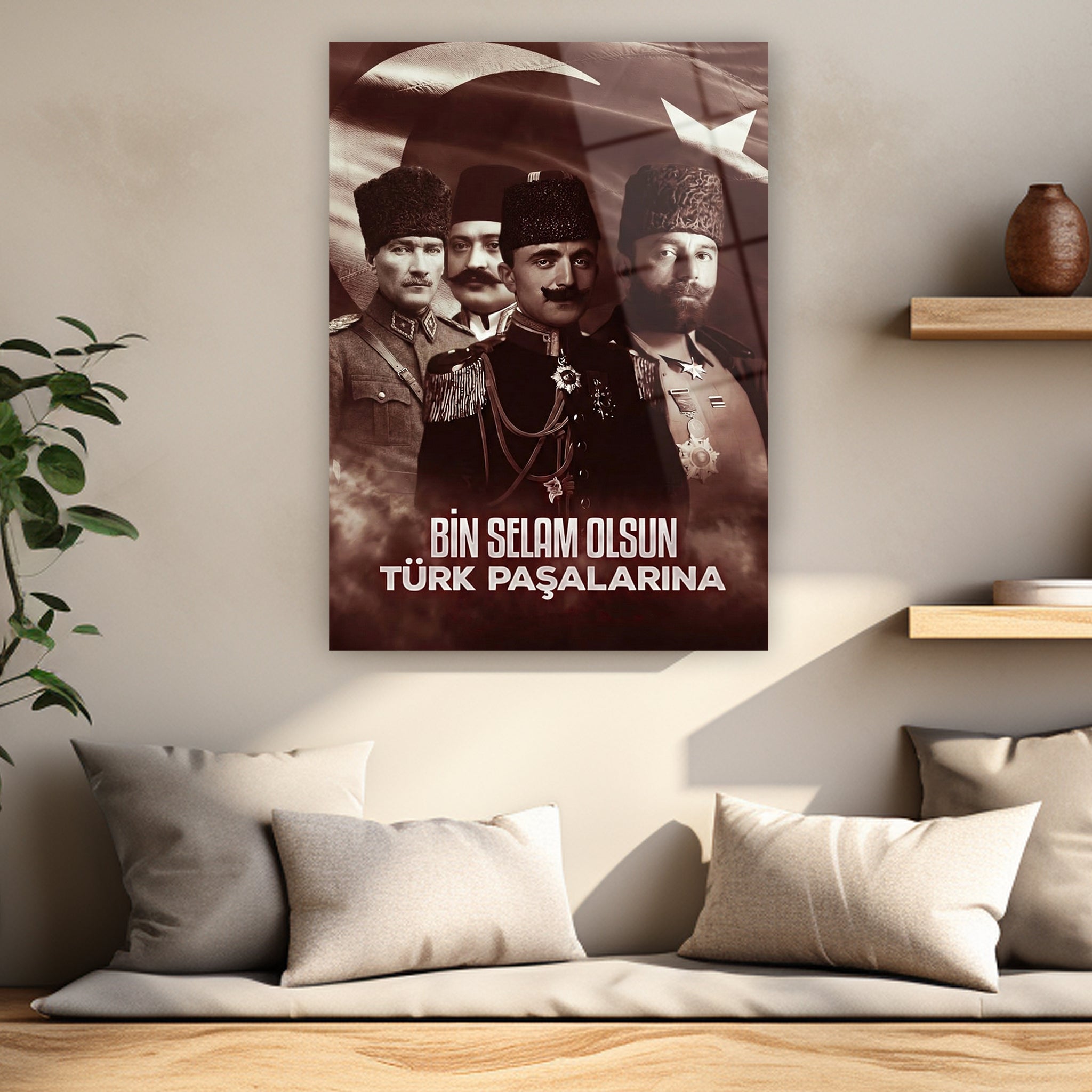 tarihi türk liderleri ve komutanları milliyetçi poster