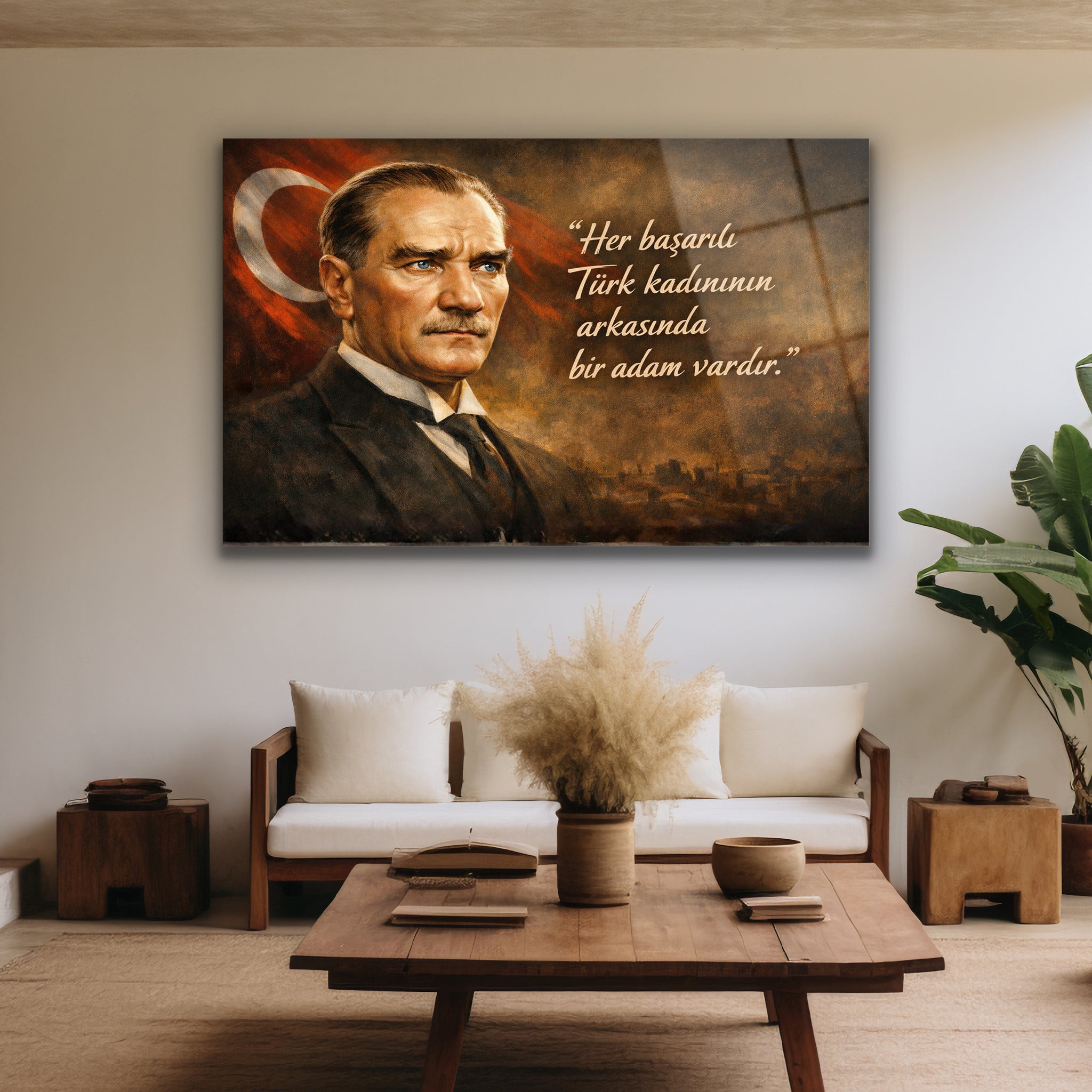 başarı ve motivasyon temalı mustafa kemal duvar dekoru