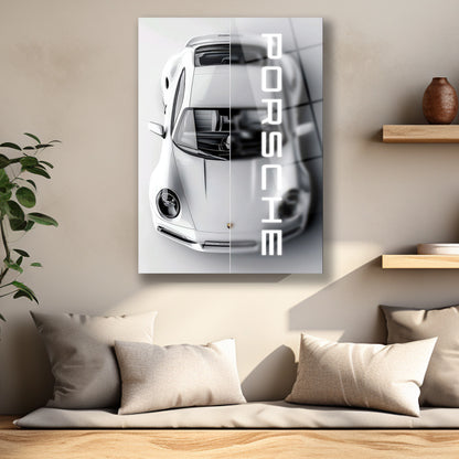 modern otomobil sanatı beyaz tablo