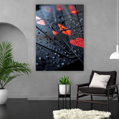 modern kumar ve şans temalı dekoratif tablo