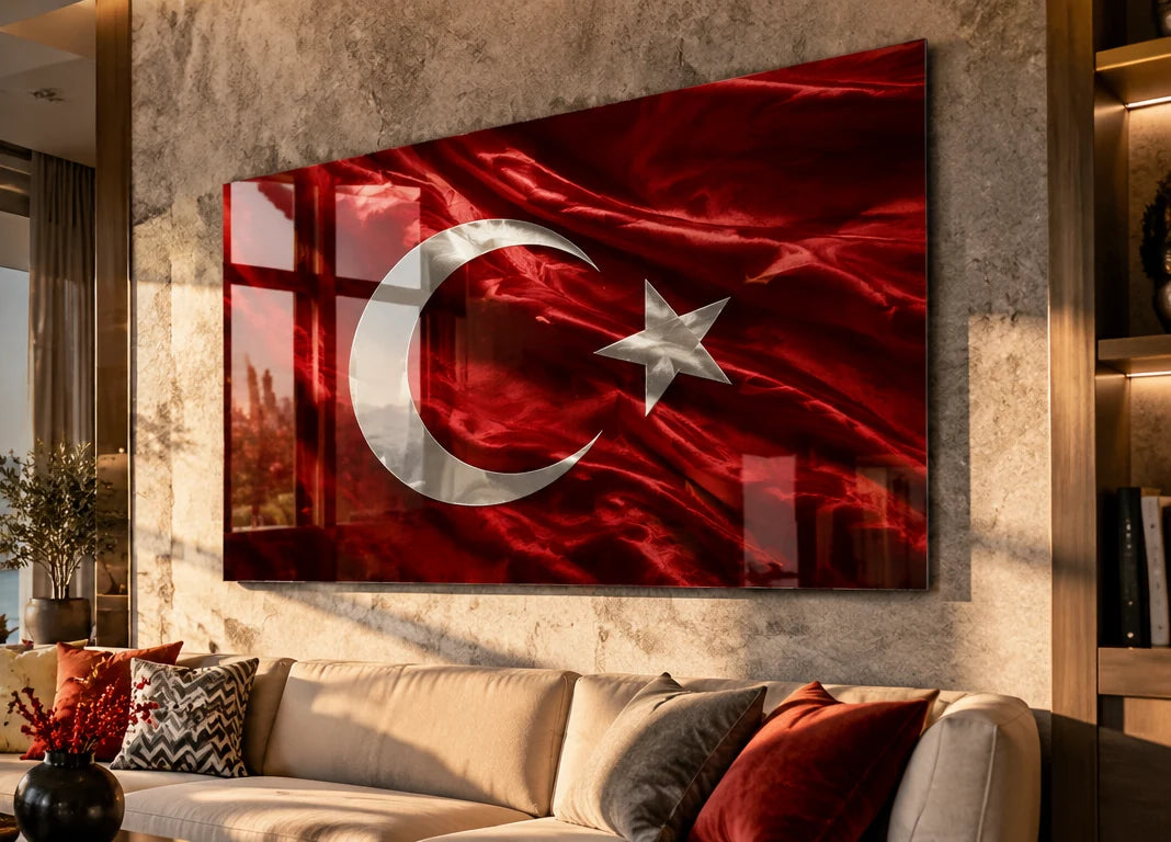 Dekorica 29 Ekim Türk bayrağı cam tablo kampanyası