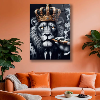 4mm Temperli Luks Aslan Portresi Duvar Dekoru