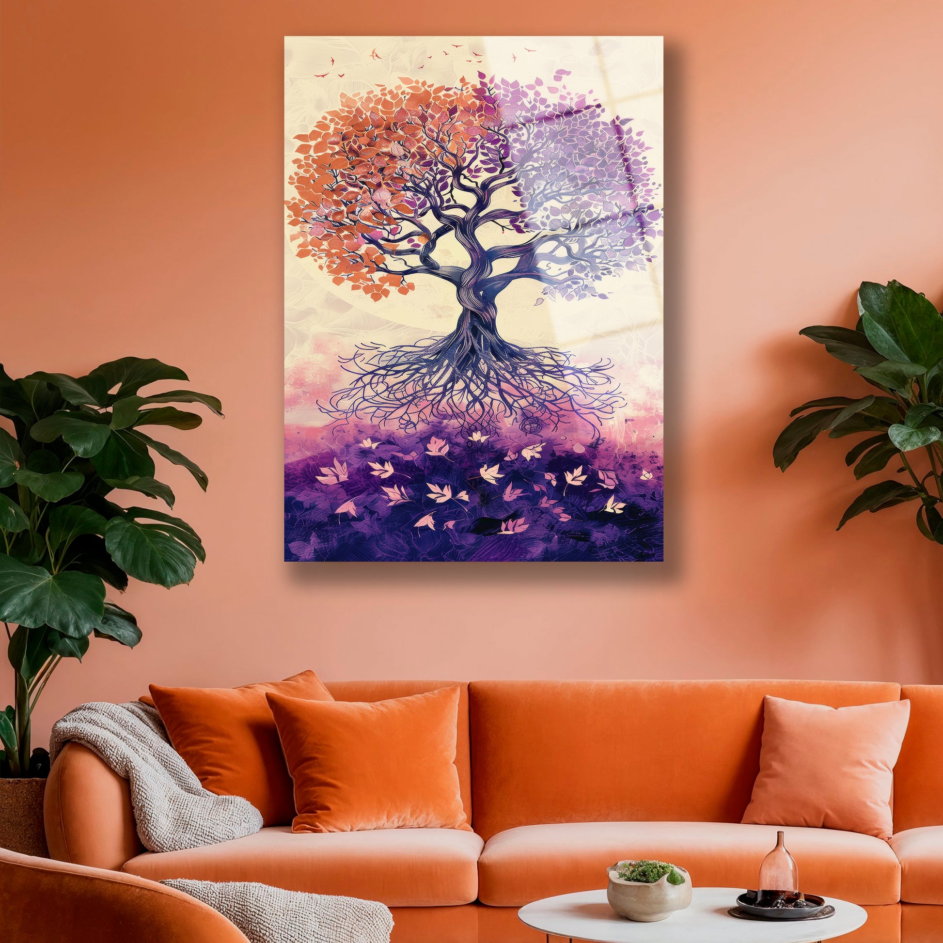 4mm Temperli Modern Hayat Ağacı Duvar Dekoru