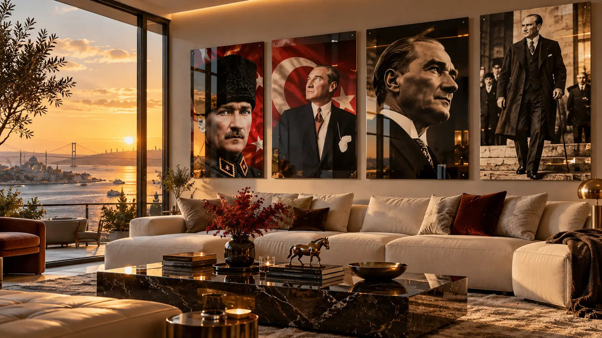 Dekorica Atatürk cam tablo koleksiyonu