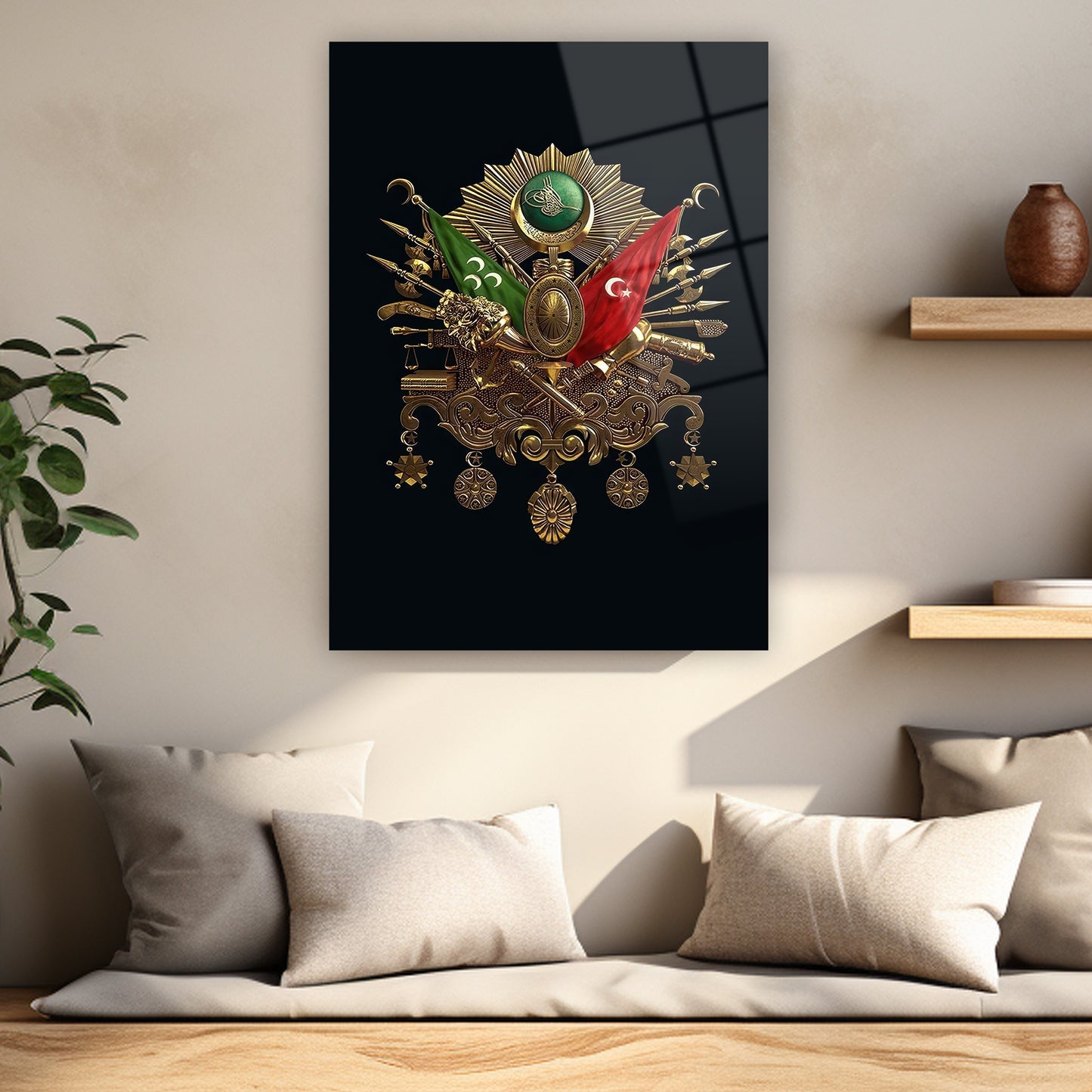 ecdad mirası 3 boyut görünümlü osmanlı arması posteri