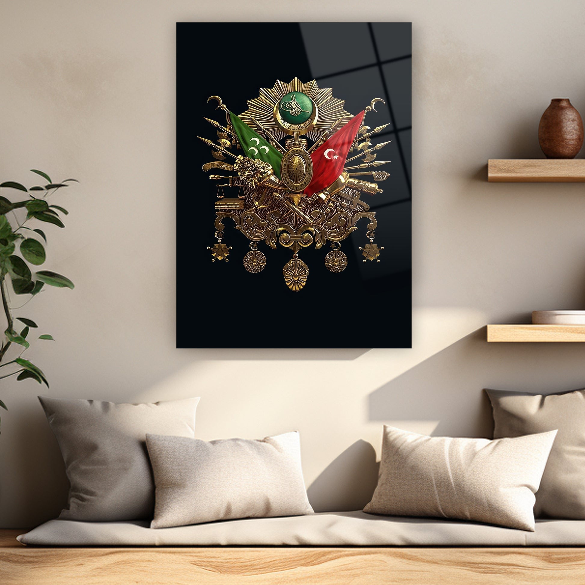 ecdad mirası 3 boyut görünümlü osmanlı arması posteri