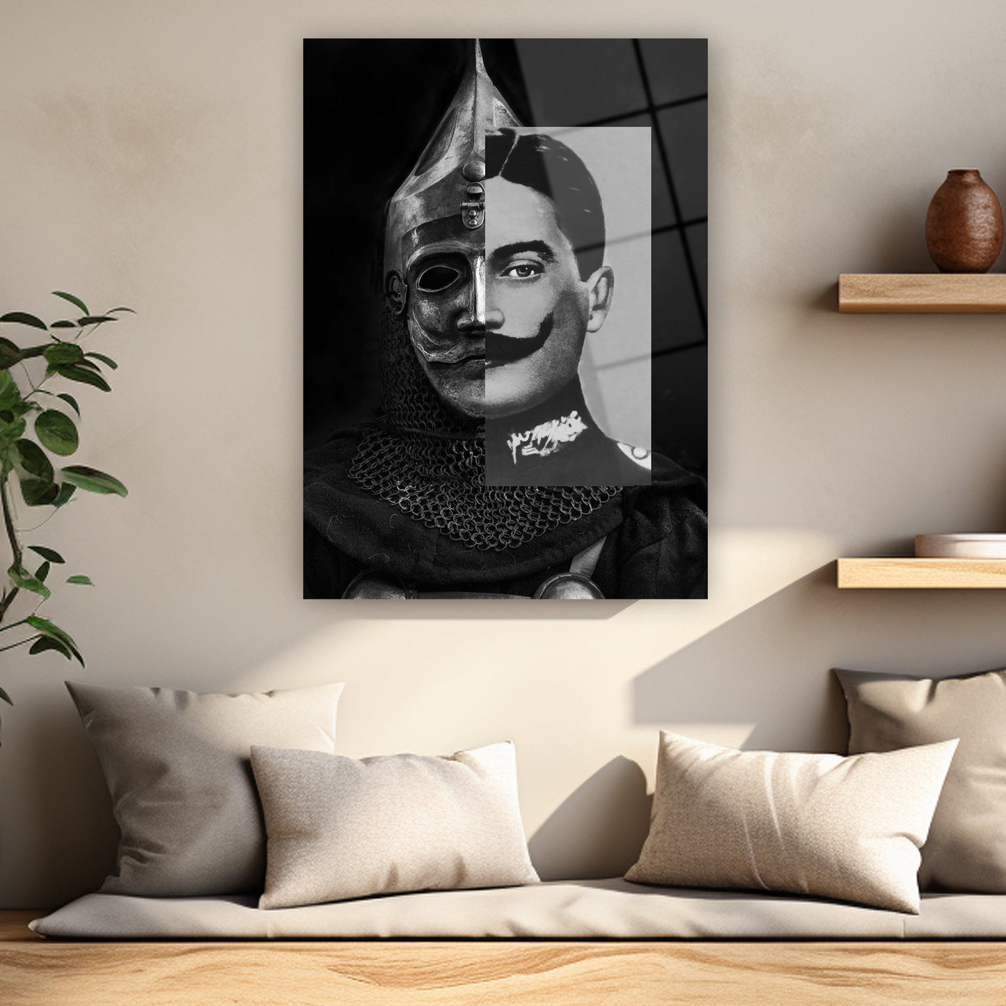 tarihi figürlü lüks ofis cam tablo modelleri